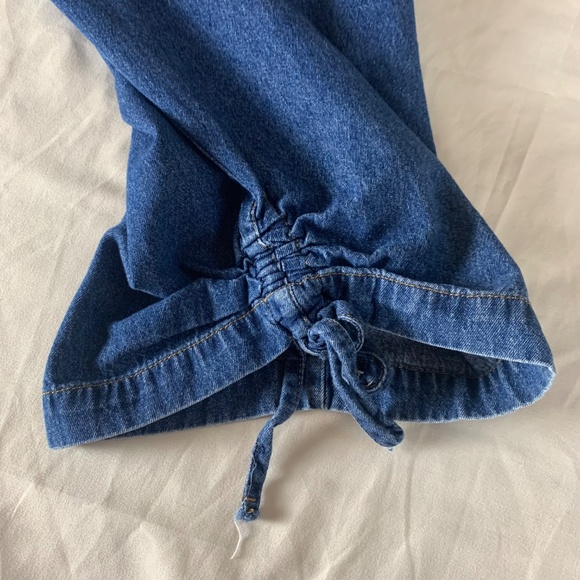 Rebecca Malone Size PXL 100% Cotton Blue Jean Denim Pull-Up Capri Pants - Picture 6 of 8